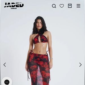 SELENE HALTERNECK BIKINI TOP Rosette Detail